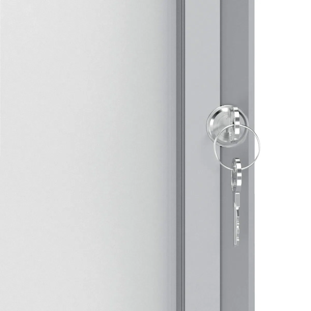 Nobo abschließbarer Schaukasten mit magnetischer Notiztafel, 4 x A4, Premium Plus, Weiß, 1902557