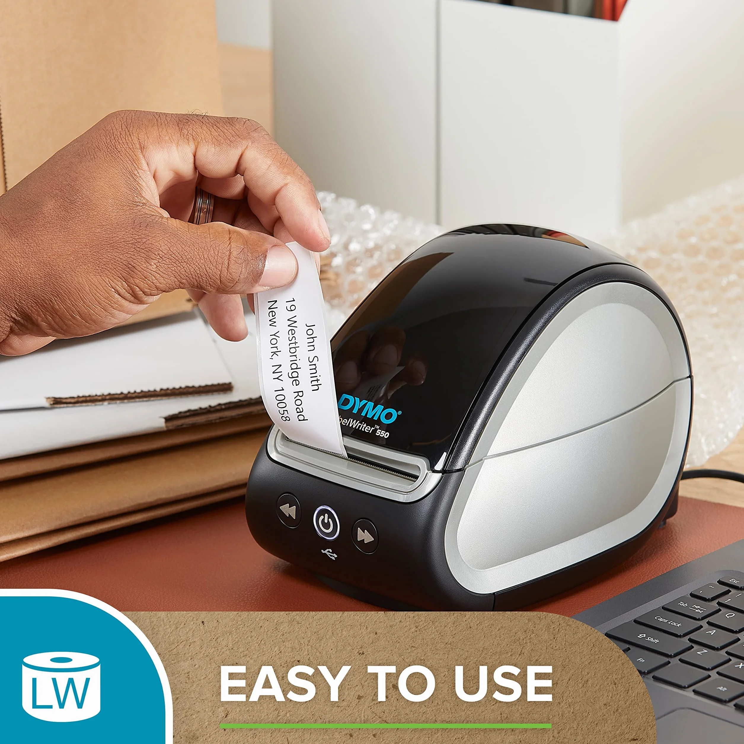 DYMO Original LabelWriter Hochleistungs-Etiketten | 32 mm x 57 mm | weißes Kunststoff-Etikett | Rolle mit 800 Etiketten | für LabelWriter-Beschriftungsgerät