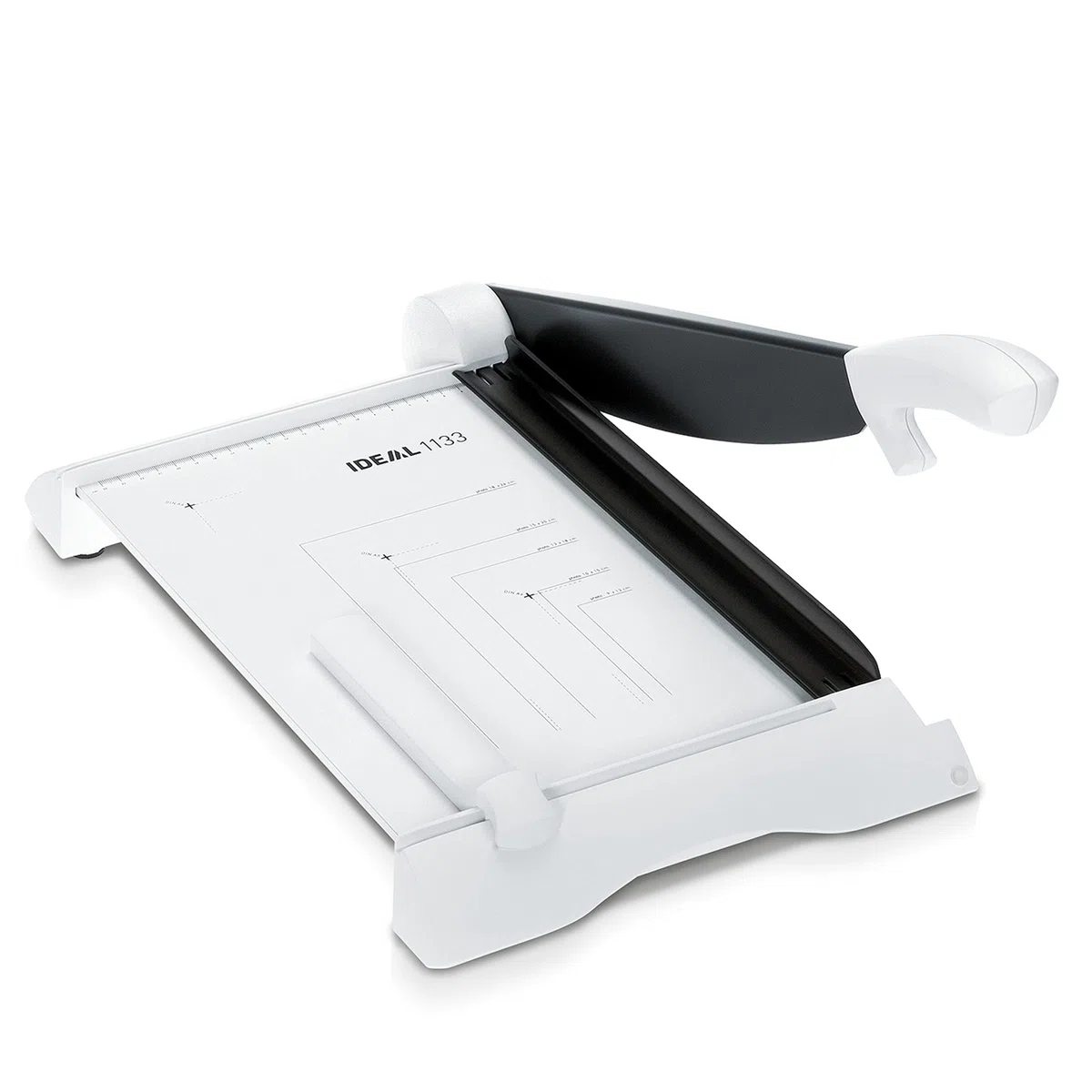 IDEAL 1133 Schneidemaschine, Hebelschneider, Papierschneider bis DIN A4, Tischgröße 250 x 340 mm, Schnittlänge 340 mm, Kapazität 15 Blatt