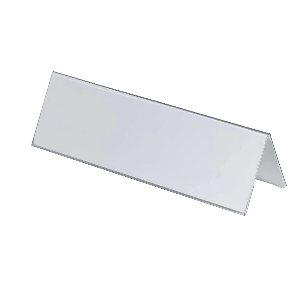 Durable Tischnamensschild 105/210x297 mm, Tischaufsteller transparent mit weißer Papiereinlage, 25 Stück, 805319