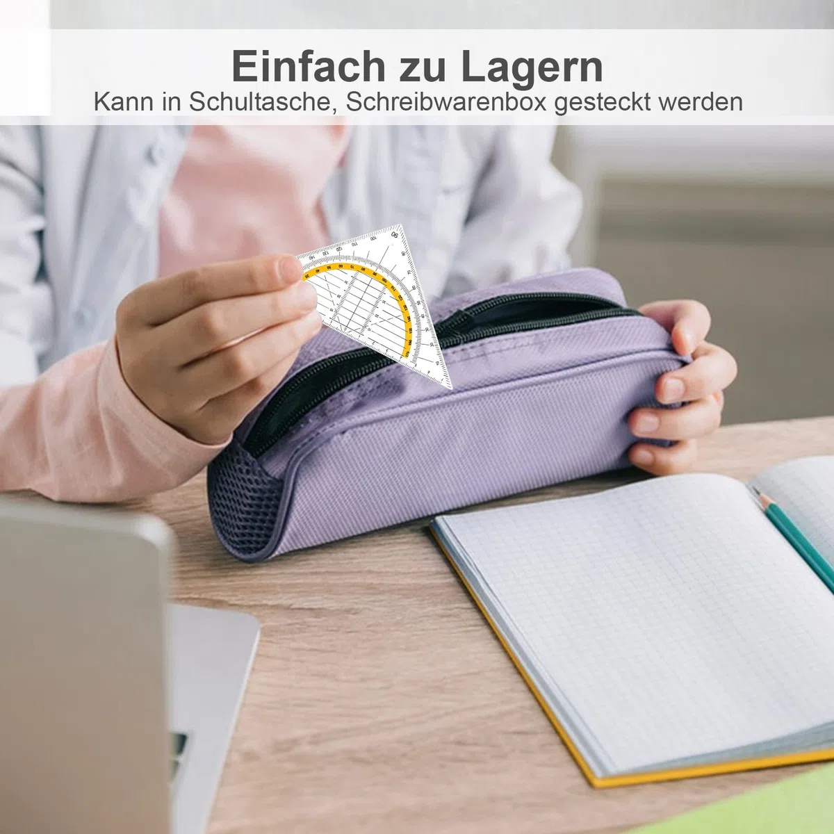 10 Stück Geometrie Dreieck, Geodreieck aus Kunststoff, Flexibel Geodreieck Zeichendreieck Winkelmesser Geodreieck zum Kreise Zeichnen Geometrie Set für Büro Designer Studenten Malerei