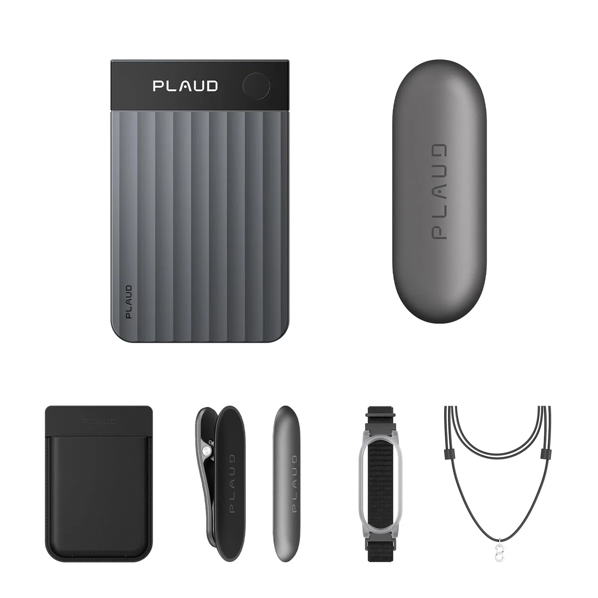 Plaud Note Pro und NotePin Paket mit 4 Zubehörteilen, KI Digitales Diktiergerät App-Steuerung, KI-Notizgerät, KI-Transkription & Zusammenfassung, 112 Sprachen, 64GB Speicher, Audiorekorder