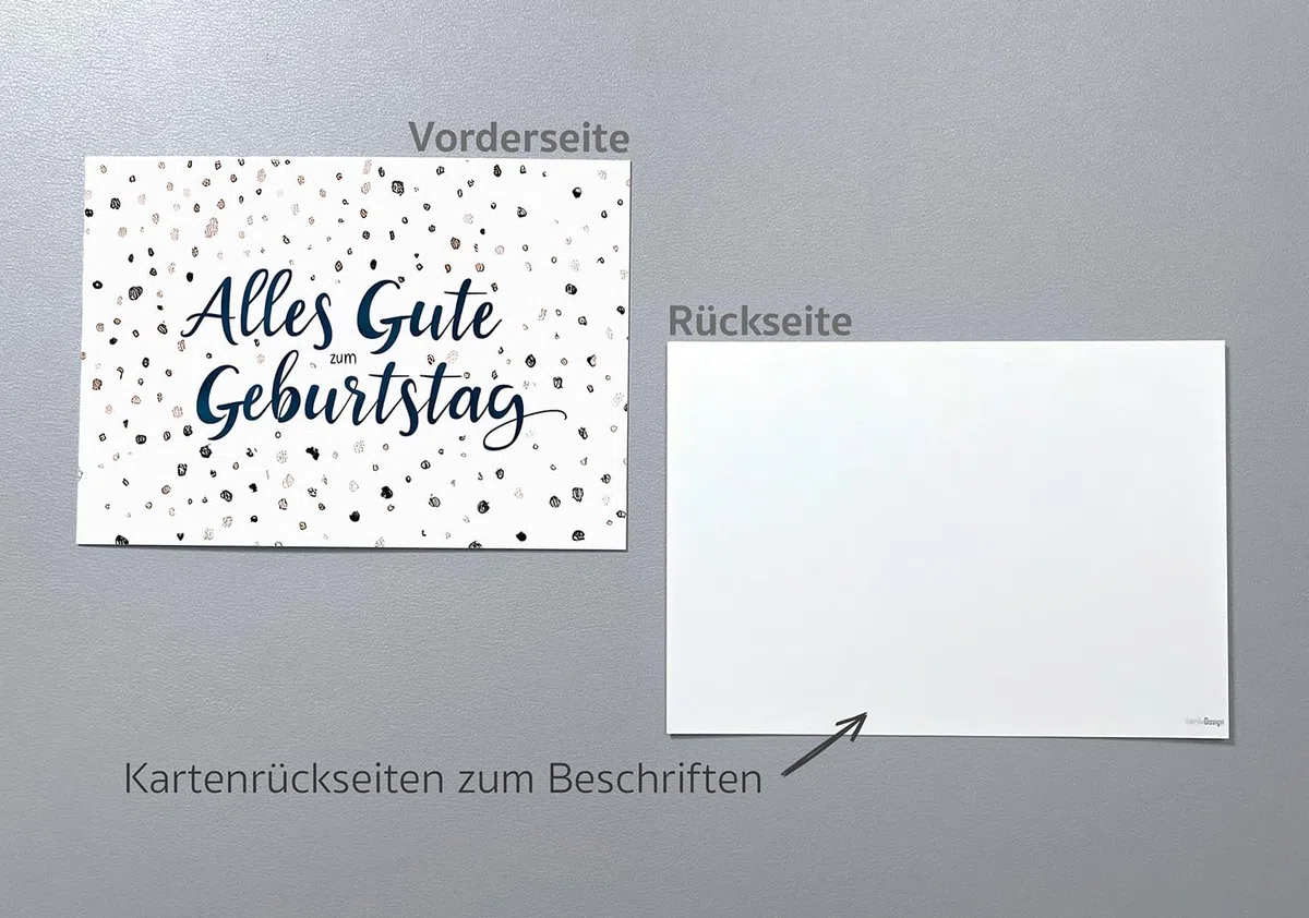 beriluDesign 20 Geburtstagskarten Set mit Umschlägen - Glückwunschkarten, Postkarten zum Geburtstag - Happy Birthday Karten - ideal als Grußkarte oder Gutschein (20 Karten + 20 Umschläge)