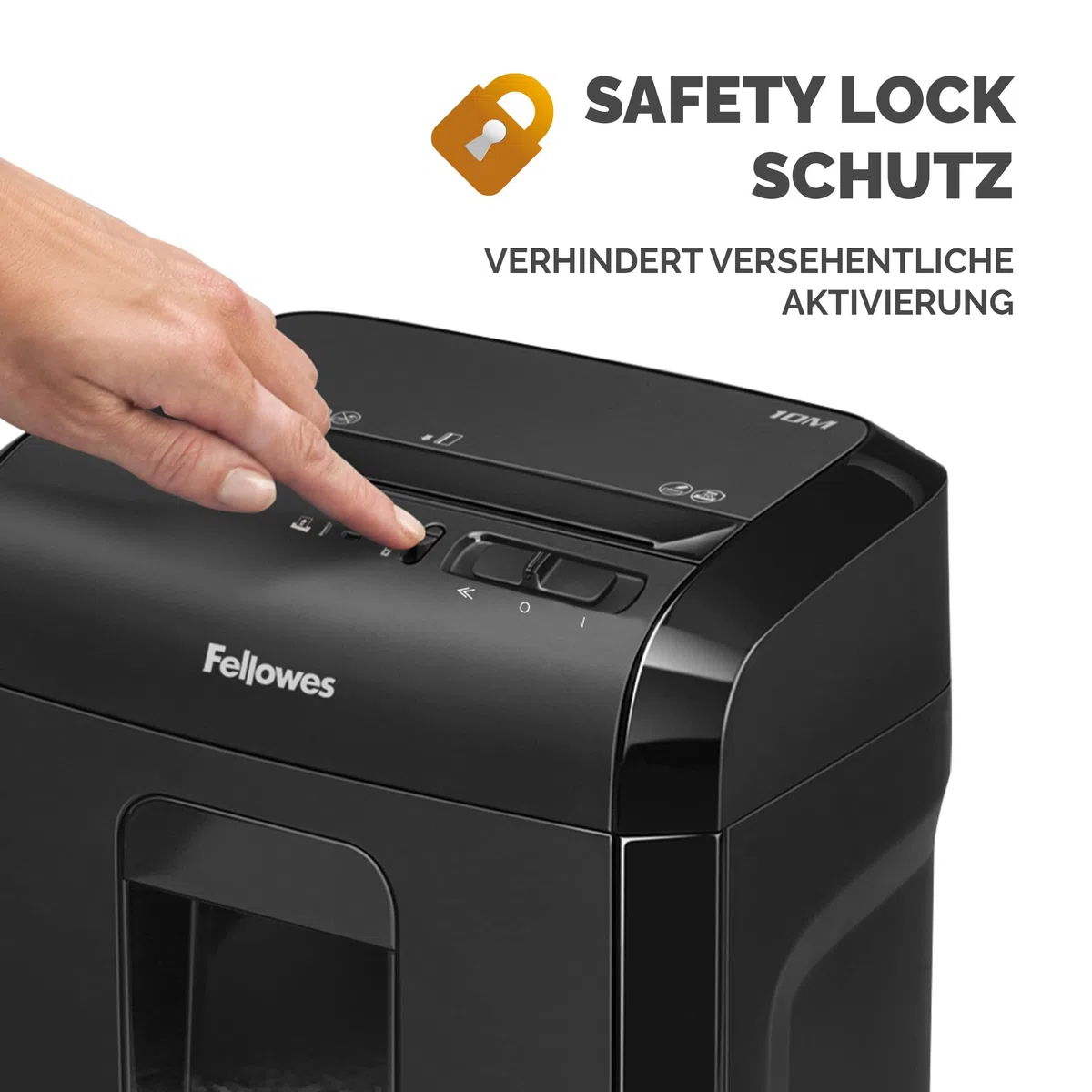 Sicherheitsstufe P5 Aktenvernichter: Fellowes Microcut (2000+ Partikel/A4), 10 Blatt, Powershred 10M, Büro/Homeoffice, 19L Papierkorb, Sicherheitssperre, schwarz