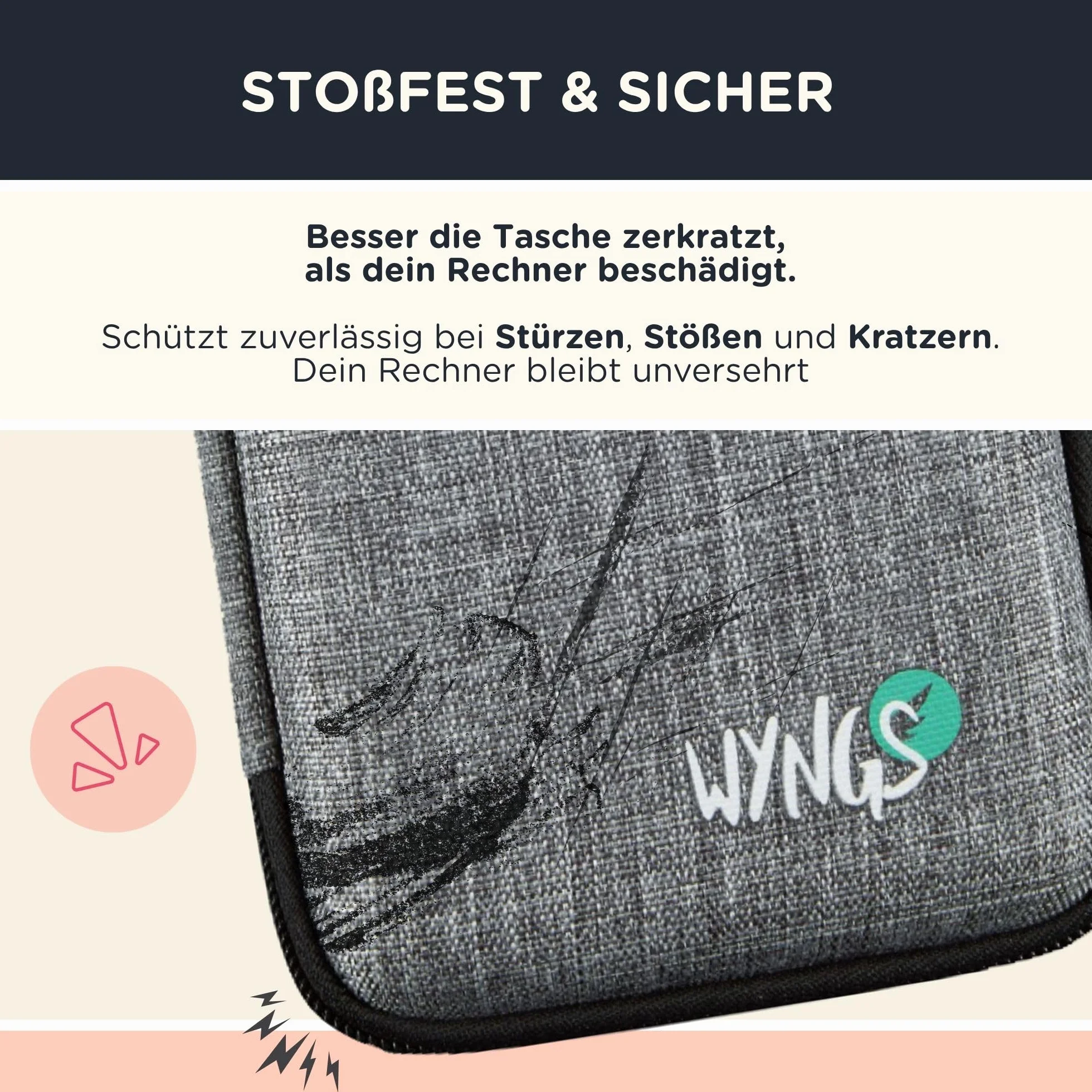 TI-Nspire CX II-T CAS inkl. WYNGS Schutztasche Schwarz - Grafikrechner - Basic Set